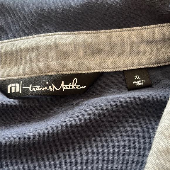 Travis Mathew Blue Polo Performance Shirt - Picture 3 of 5